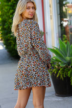 Load image into Gallery viewer, Cream/Black/Rust Animal Print Woven Romper