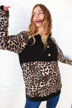 Load image into Gallery viewer, Leopard Button Down Banded Hem Hoodie