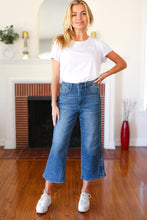 Load image into Gallery viewer, Judy Blue Medium Wash Braided Cropped Wide Leg Jeans