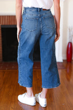Load image into Gallery viewer, Judy Blue Medium Wash Braided Cropped Wide Leg Jeans