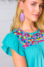 Load image into Gallery viewer, Lilac & Gold Leather Fringe Feather Earrings