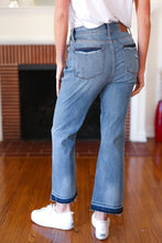 Load image into Gallery viewer, Judy Blue Medium Wash Release Hem Cropped Bootcut Jeans