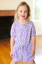 Load image into Gallery viewer, Kids Sunny Days Lilac Flower Elastic Waist Romper