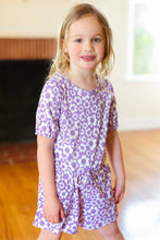 Load image into Gallery viewer, Kids Sunny Days Lilac Flower Elastic Waist Romper