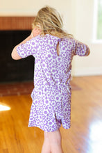 Load image into Gallery viewer, Kids Sunny Days Lilac Flower Elastic Waist Romper