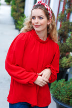 Load image into Gallery viewer, Red & White Plaid Knit Top Knot Headband