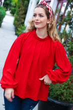 Load image into Gallery viewer, Red & White Plaid Knit Top Knot Headband