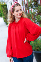 Load image into Gallery viewer, Red & White Plaid Knit Top Knot Headband