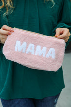 Load image into Gallery viewer, Blush "Mama" Sherpa Zipper Bag