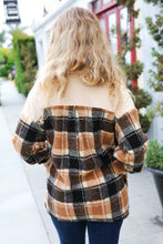 Load image into Gallery viewer, Adorable Taupe Corduroy & Plaid Sherpa Button Jacket