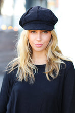 Load image into Gallery viewer, Black Paperboy Corduroy Cap