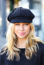 Load image into Gallery viewer, Black Paperboy Corduroy Cap