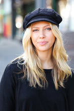 Load image into Gallery viewer, Black Paperboy Corduroy Cap