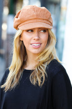 Load image into Gallery viewer, Camel Paperboy Corduroy Cap