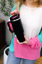 Load image into Gallery viewer, Black Insulated 38oz. Tumbler with Straw