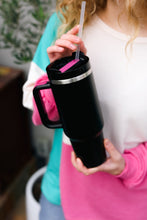 Load image into Gallery viewer, Black Insulated 38oz. Tumbler with Straw