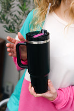 Load image into Gallery viewer, Black Insulated 38oz. Tumbler with Straw