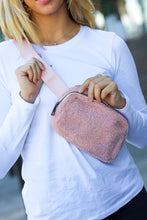 Load image into Gallery viewer, Pink Sherpa Zipper Buckle Belt Sling
