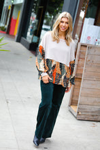 Load image into Gallery viewer, All I AskTaupe Boho Patchwork Print Babydoll Top