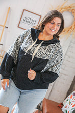 Load image into Gallery viewer, Aztec Jacquard Hacci Outseam Sweater Hoodie