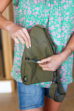 Load image into Gallery viewer, Army Green Nylon Casual Crossbody Sling Bag