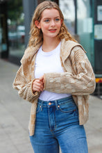 Load image into Gallery viewer, All of Me Taupe Two Tone Collared Open Cardigan