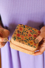 Load image into Gallery viewer, Floral & Cork Travel Jewelry Box