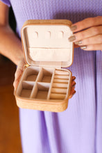 Load image into Gallery viewer, Floral & Cork Travel Jewelry Box