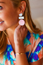 Load image into Gallery viewer, Porcelain & Sprinkles Geometric Dangle Earrings