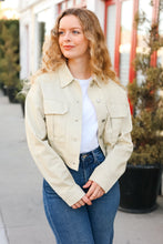 Load image into Gallery viewer, Back In Town Natural Cotton Twill Cropped Jacket