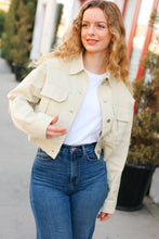 Load image into Gallery viewer, Back In Town Natural Cotton Twill Cropped Jacket