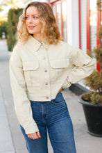 Load image into Gallery viewer, Back In Town Natural Cotton Twill Cropped Jacket