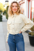 Load image into Gallery viewer, Back In Town Natural Cotton Twill Cropped Jacket