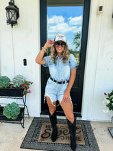 Load image into Gallery viewer, PREORDER: Randi Denim Romper
