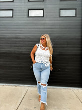 Load image into Gallery viewer, PREORDER: Lucy Distressed Crop Jeans