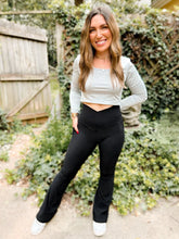 Load image into Gallery viewer, PREORDER: Max Sculpt Ribbed Flare Leggings in Two Colors