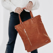 Load image into Gallery viewer, PREORDER: Upper East Side Vegan Leather Backpack & Crossbody Tote Bag in Three Colors