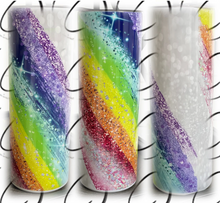 Load image into Gallery viewer, PREORDER: Glitter Rainbow Skinny Tumbler