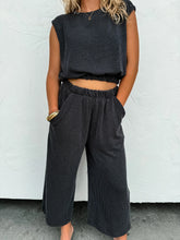 Load image into Gallery viewer, PREORDER: Maddie Cropped Pant Set
