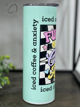 Load image into Gallery viewer, PREORDER: Iced Coffee & Anxiety Skinny Tumbler