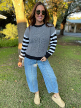 Load image into Gallery viewer, PREORDER: Aspen Striped Sleeve Sweater in Four Colors