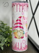 Load image into Gallery viewer, PREORDER: Love & Ice Cream Gnome Skinny Tumbler