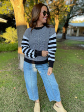 Load image into Gallery viewer, PREORDER: Aspen Striped Sleeve Sweater in Four Colors