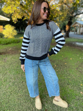 Load image into Gallery viewer, PREORDER: Aspen Striped Sleeve Sweater in Four Colors