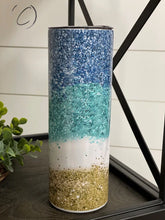 Load image into Gallery viewer, PREORDER: Glitter Ocean Skinny Tumbler