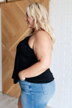 Load image into Gallery viewer, A Gleam in Her Eyes Lace Detail Cami in Black