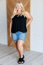 Load image into Gallery viewer, A Gleam in Her Eyes Lace Detail Cami in Black