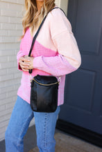 Load image into Gallery viewer, Black Vegan Leather Two Pocket Mini Cross Body
