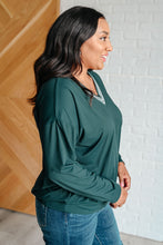 Load image into Gallery viewer, All Out Comfort V-Neck Pullover in Midnight Green