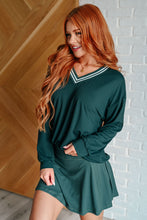 Load image into Gallery viewer, All Out Comfort V-Neck Pullover in Midnight Green